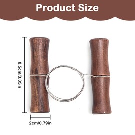 1 Pcs Stainless Steel Cutting Wire with Wooden Handle ，Premium Clay, Cheese, and Dough Cutter for Pottery, Ceramics, Art Sculptures