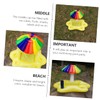 Kisangel 1Pc Inflatable Rainbow Umbrella Pool Cooler Floating Drink Tray