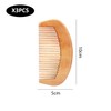 Pack of 3 work combs, rounded small wooden comb, wide