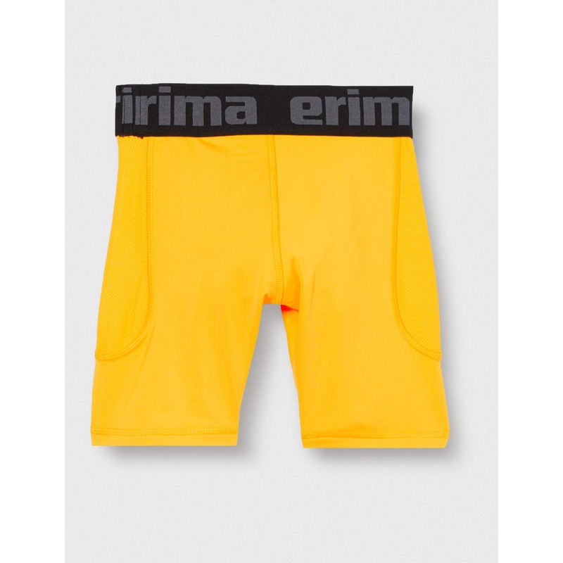 Erima Children’s Elemental Tight Short with Side Mesh Inserts, yellow,
