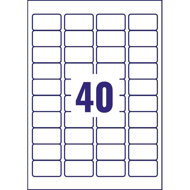 Avery Printable, customisable Address Mailing Labels, Inkjet Printers, 40 Labels