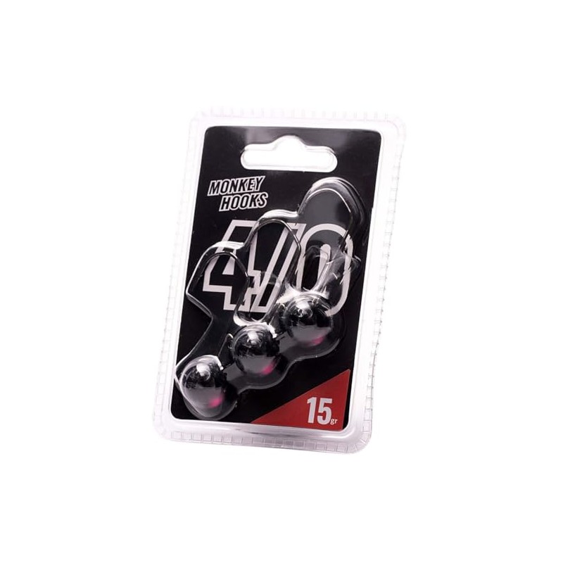 Monkey Lures Hook - 3 Jig Heads, Size/Weight/Colour: Size 4/0