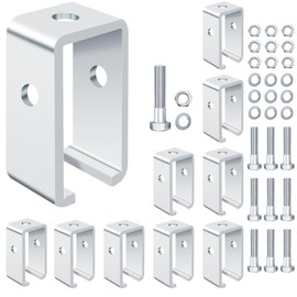 Channel Trolley Track Hanger Bracket for Unistrut Strut Channel,All 1-5/8" Strut Channel Heavy-Duty Track Intermediate Support Hanger Track Intermediate Support Hanger (10 Pcs Set)