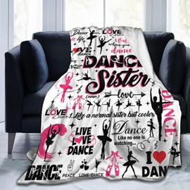 Magazasi Dance Gifts for Women Girls Dance Blanket Ultra Soft Flannel Dancer Throw Blanket Dancer Gifts for Dance Team Dancing Lovers 50"X40"INCH