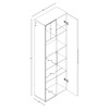 Prepac HangUps 24" Large Garage Cabinet, Bathroom Cabinet Wall Mount,