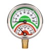 MEASUREMAN Tridicator, Thermo-Manometer, 2-1/2", Silicone Oil Filled, 0-160psi/30-250 deg F,