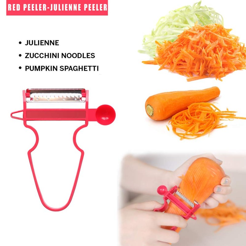 Magic Trio Peeler 3PCs, Kitchen Stainless Steel Peeler Set Food