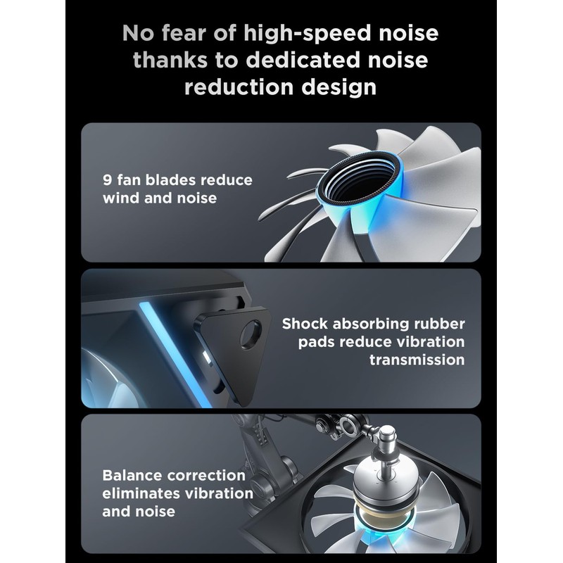 AsiaHorse AMICI-5GT RGB PC Fans, Infinity Mirror ARGB Fans HDB