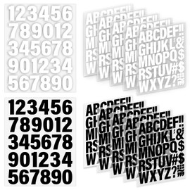 12 Sheets Iron-On Letters for Clothes - 500 Pcs Fabric Letters 2 Inch with A-Z Alphabet - Black & White