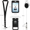 Retractable Badge Reel Heavy Duty Detachable Lanyard ID Card Holder