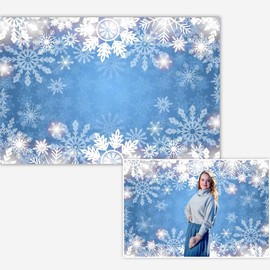 Winter Snowflake Backdrop Wonderland Christmas Photography Background for Kids Merry Christmas New Year Party Decor Banner Baby Shower Portrait Photo Booth Props 7x5ft