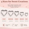 10-Piece Stainless Steel Heart Cookie Cutter Set for Baking, Holiday
