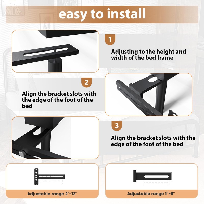 Yingsi-fty Adjustable Bed Headboard Brackets,Universal Headboard Brackets for Adjustable Bed