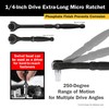 Titan 11328 1/4-Inch Drive x 7-Inch 90-Tooth Swivel Head Ratchet