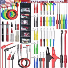 Peakelect 57PCS Back Probe Set Multimeter Test Lead Kit with Replaceable Probe Banana Plug
