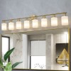 8 Light Modern Vanity Wall Sconce 52\" Golden Finish with