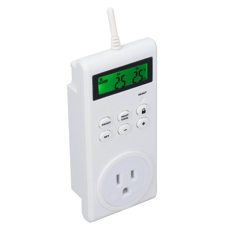 Thermostat Outlet Wireless Programmable Automatic Temperature Controller Socket Switch US