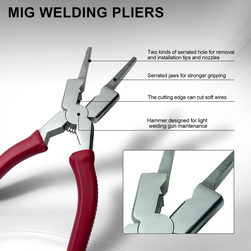 YesRight Welding Pliers, 8" Mig Pliers for Welding, Ergonomic Welpers