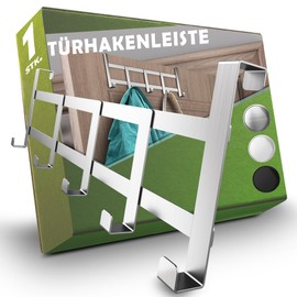 Menz Door Coat Rack for Hanging Made of Stainless Steel - Flexible Door Hooks for Whole Home, Clothes Hooks for Door, Space-Saving Door Hook Rail, Hook for Hanging, Universal Use