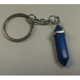 ENERGY CRYSTAL CUT STONE ON A KEYCHAIN - TURQUOISE