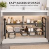 Expandable Under-Sink Organizer for Kitchen & Bathroom – Single-Tier 3-Panel
