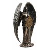 Resin Statues Bronzed Seraphim Six Winged Guardian Angel with Sword