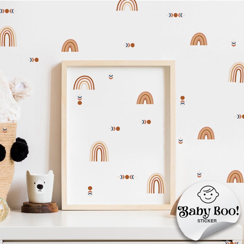 Baby Boo! Wall Sticker for Children's Room, Rainbow, Moon, Full