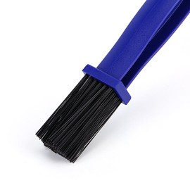 Limpiador de cadena de bicicleta para motocicleta, cepillo de limpieza de cadena de cerdas de 3 lados duradero, herramienta para quitar suciedad de freno de ciclo, azul cuidado de la belleza