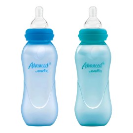 Biberones Mamila Anticólicos Advanced By Evenflo Niño Pack 2 Verde/azul