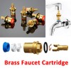 Brass Ceramic Cartridge, G1/2" Tap Ceramic Stem Cartridges Replacement for