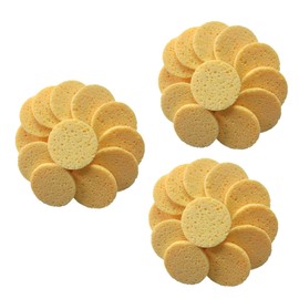 FOMIYES 3sets Make up Sponge 90x8mm Round Skincare Face Pad Makeup Remover Cotton Pads 20pcs*3