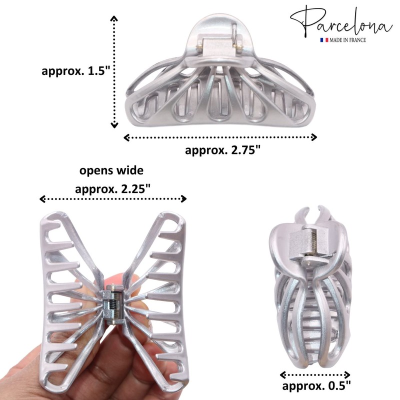 Parcelona French Small Rain Drop 2 3/4 Inches Celluloid Claw