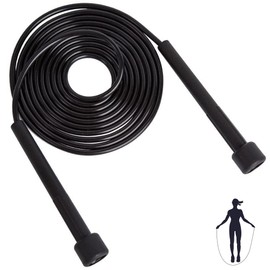 Senshuomy Adjustable Skipping Rope for Adult and Kids,Jump Rope,With Adjustable Length,Lightweight and Portable,Featuring a Comfortable Handle for Speed Jumping(Black)