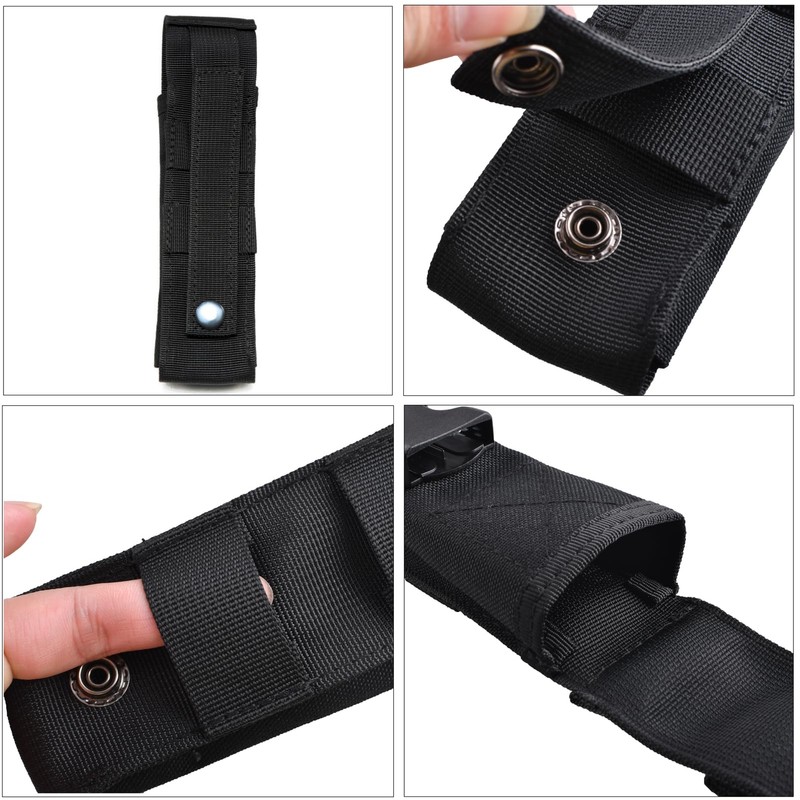 Azarxis Flashlight Pouch Holster, Tactical Molle Handheld LED Torch Holder