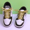 Olukssck 2 Pairs Flat Glitter Shiny Metallic Shoe Laces for