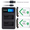 Kastar LCD2 Charger Combo For Sony NP-BX1 Cybershot DSC-HX300 HX400