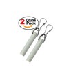 24" Fiberglass Drapery Baton Curtain Wands with Stainless Steel Snap