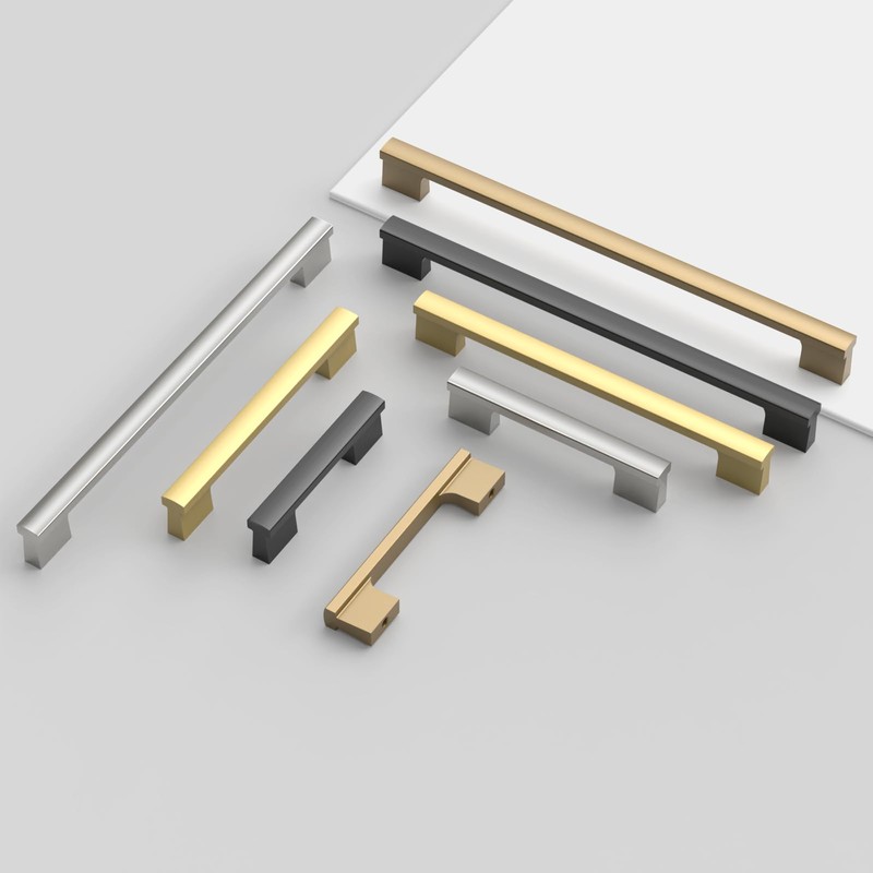 ROMATEE 10 Pack 7 Inch(177mm) Cabinet Pull Matte Black Kitchen