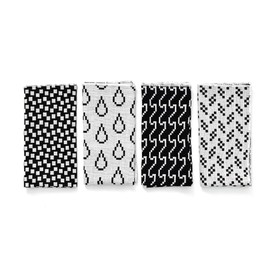 Areaware BITMAP TEXTILES | 4 Napkins | Susan Kare (Black/White)
