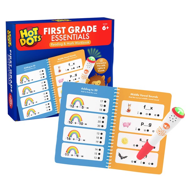 Educational Insights Hot Dots First Grade Workbook, 2nd 3rd Grade Classroom Essentials, Ages 6+