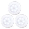 STAR-SPANGLED 3 Pack 2.8” Motion Sensor Lights Indoor AAA Battery