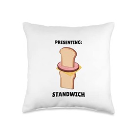 Presenting Standwich - Toast, Selfie Toast | Wonder Bread Throw Pillow