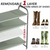 INGIORDAR Shoe Rack 4 Tier Long Storage Organizer Wide Metal