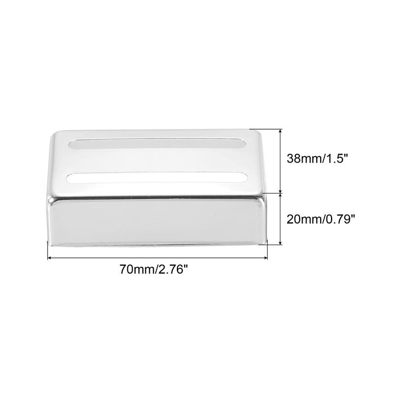 PATIKIL Guitar Pickup Cover 2 Slots Double Coil Brass Pickup