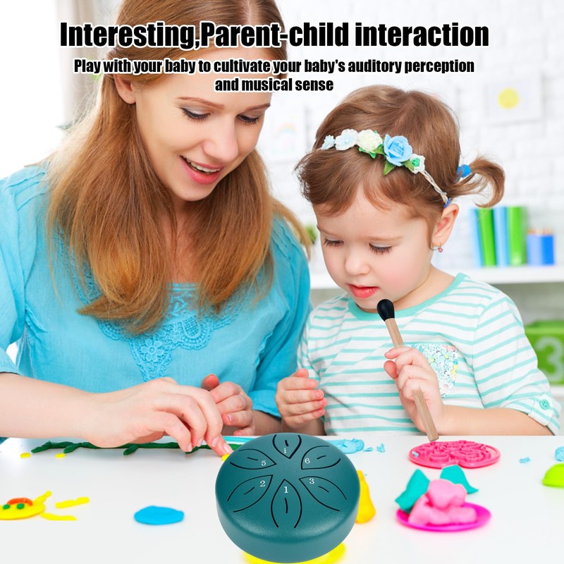 Rain Drum for Outside Garden, Steel Tongue Drum with 6