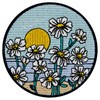 ZEGINs Beatiful Daisy Under Sunshine Patch Embroidered Applique Badge Iron
