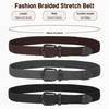 Huiguli Elastic Belt for Men, 3 Pieces Braided Stretch Belt