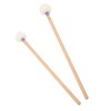 2Pcs Drum Mallet Felt Head Wooden Handle Non Slip Instrument