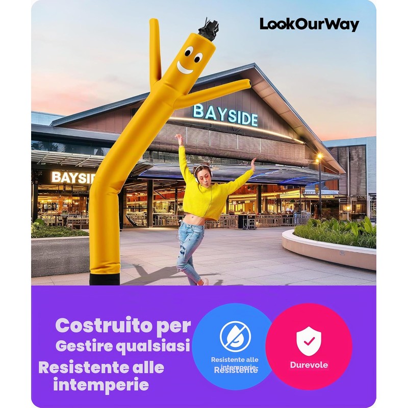 LookOurWay Air Dancers - Tubo gonfiabile da uomo, altezza 3,5