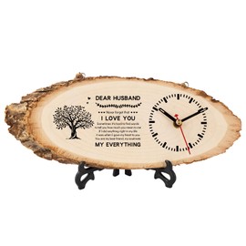 BeauGift BeauGift Gifts for Husband Wooden Clock, Husband Birthday Gifts from Wife, Husband Gift, Gifts for Him Husband Anniversary